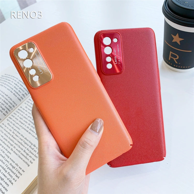 For OPPO Reno 3 All-Inclusive Pure Prime Skin Plastic Case with Lens Ring Protection Cover