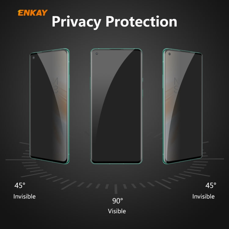 ENKAY Hat-Prince 0.26mm 9H 3D Curved Heat Bending Privacy Anti-spy Full Screen Tempered Glass Film