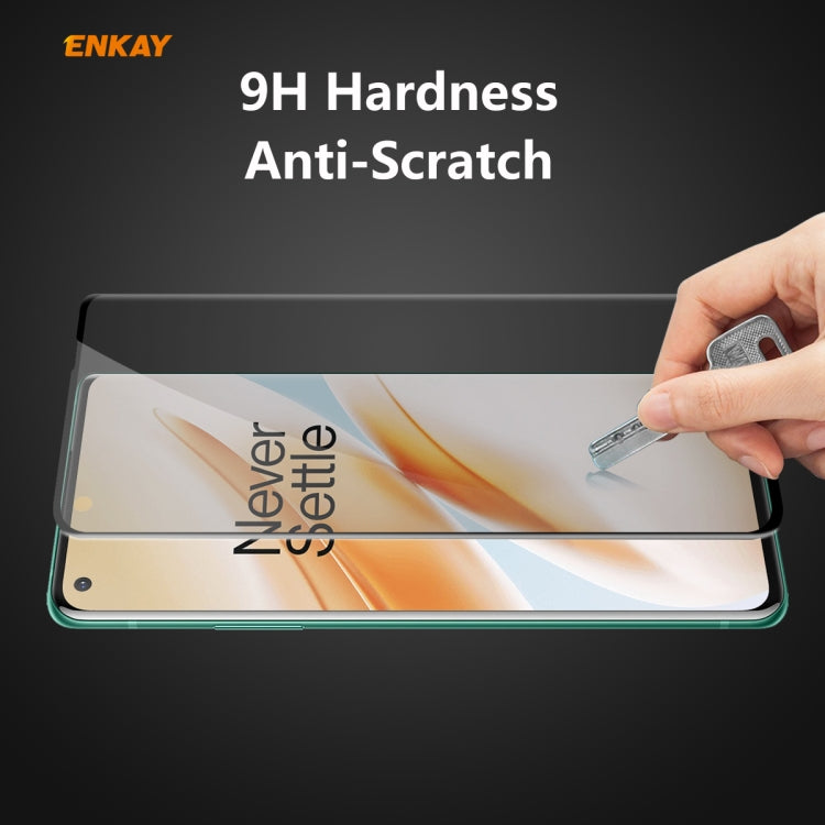 ENKAY Hat-Prince 0.26mm 9H 3D Curved Heat Bending Privacy Anti-spy Full Screen Tempered Glass Film