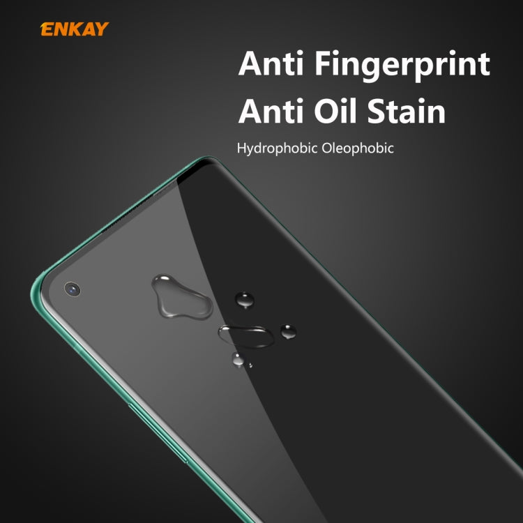 For OnePlus 8 ENKAY Hat-Prince 0.26mm 9H 3D Curved Heat Bending Privacy Anti-spy Full Screen Tempered Glass Film