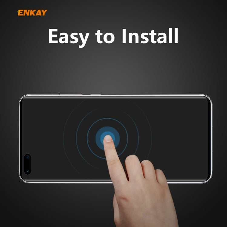 For Huawei P40 Pro ENKAY Hat-Prince 0.26mm 9H 3D Curved Heat Bending Privacy Anti-spy Full Screen Tempered Glass Film