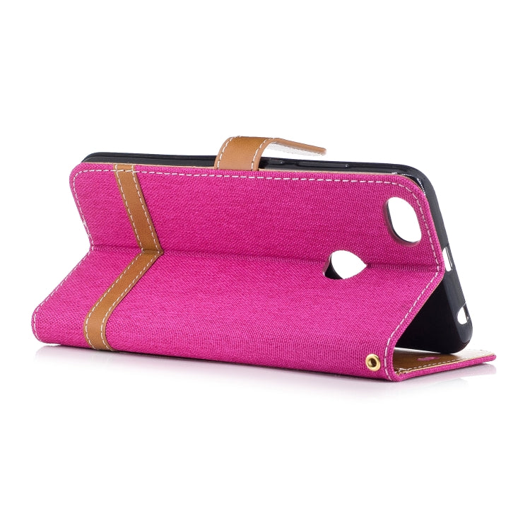 Color Matching Denim Texture Leather Case for Xiaomi Redmi Note 5A, with Holder & Card Slots & Wallet & Lanyard