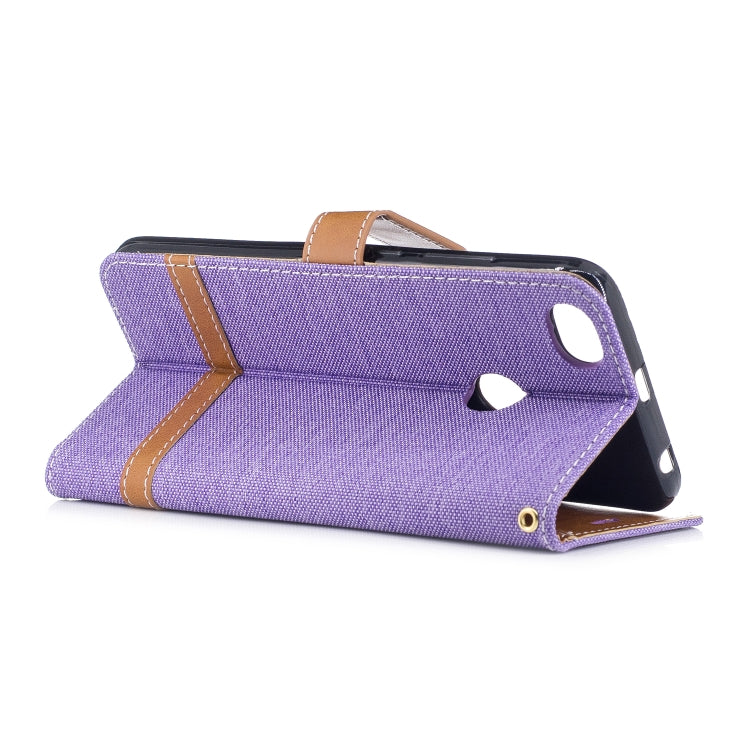Color Matching Denim Texture Leather Case for Xiaomi Redmi Note 5A, with Holder & Card Slots & Wallet & Lanyard