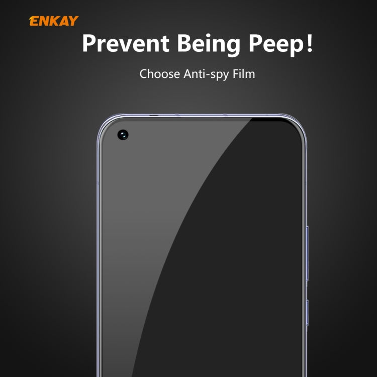 For Huawei Honor 30 ENKAY Hat-Prince 0.26mm 9H 6D Privacy Anti-spy Full Screen Tempered Glass Film