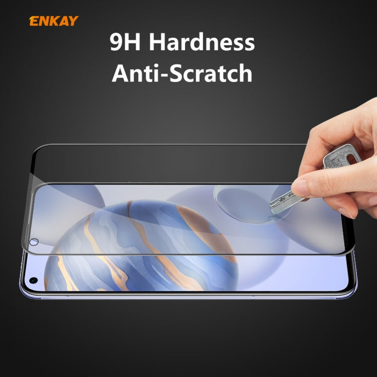 For Huawei Honor 30 ENKAY Hat-Prince 0.26mm 9H 6D Privacy Anti-spy Full Screen Tempered Glass Film