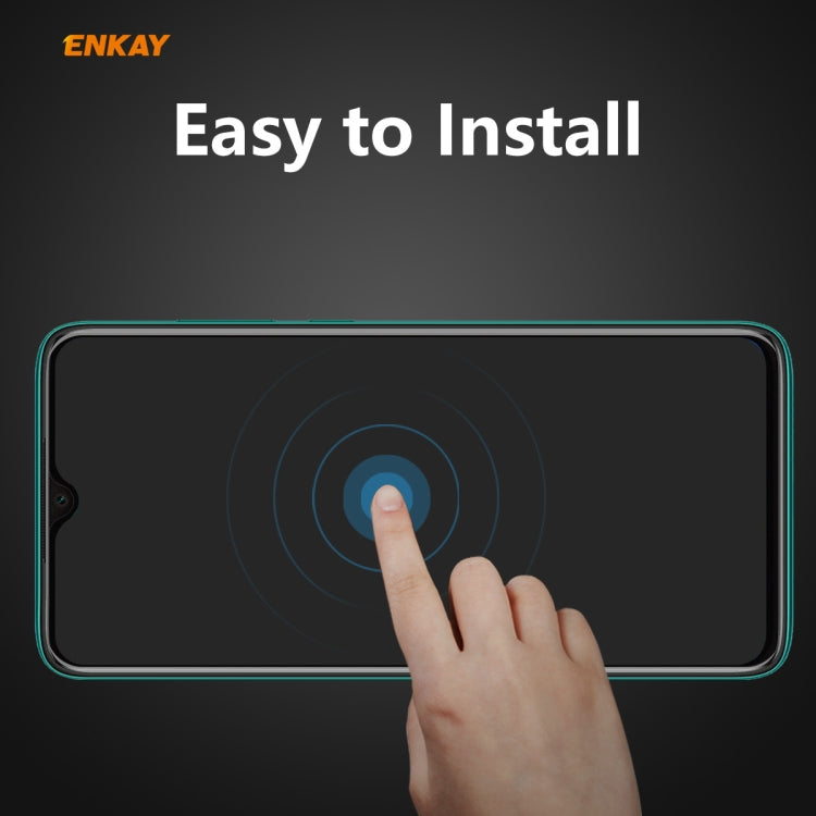 For Xiaomi Redmi Note 8 Pro ENKAY Hat-Prince 0.26mm 9H 6D Privacy Anti-spy Full Screen Tempered Glass Film