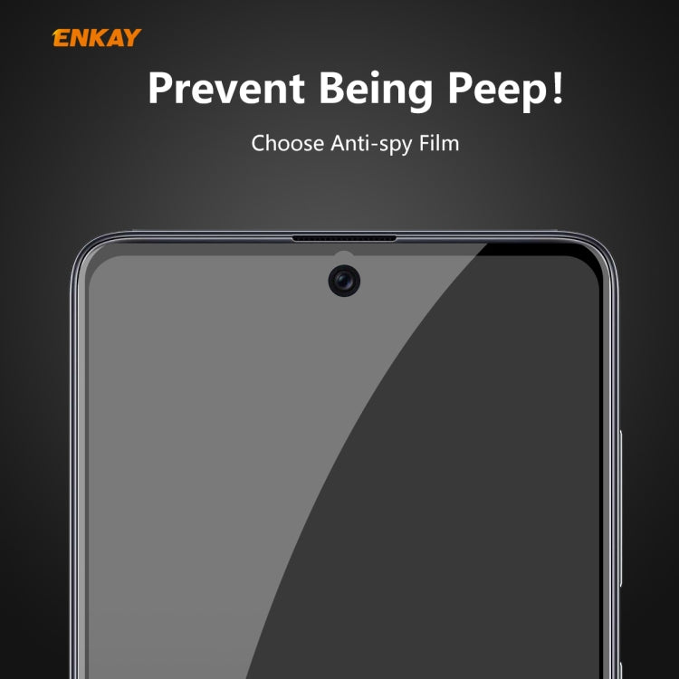 For Redmi Note 9S / Note 9 Pro  ENKAY Hat-Prince 0.26mm 9H 6D Privacy Anti-spy Full Screen Tempered Glass Film