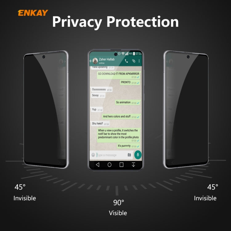 For Redmi Note 9S / Note 9 Pro  ENKAY Hat-Prince 0.26mm 9H 6D Privacy Anti-spy Full Screen Tempered Glass Film