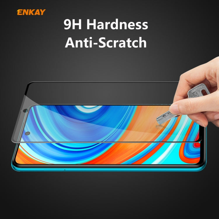 For Redmi Note 9S / Note 9 Pro  ENKAY Hat-Prince 0.26mm 9H 6D Privacy Anti-spy Full Screen Tempered Glass Film