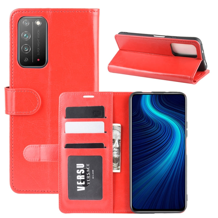 For Huawei Honor X10 5G R64 Texture Single Horizontal Flip Protective Case with Holder & Card Slots & Wallet& Photo Frame