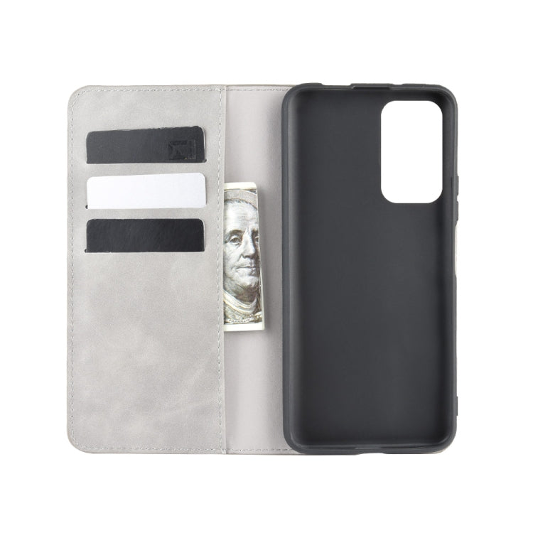 For Huawei Honor X10 5G Retro-skin Business Magnetic Suction Leather Case with Holder & Card Slots & Wallet