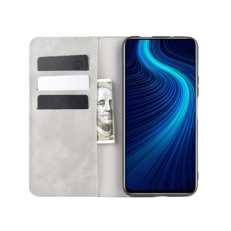 For Huawei Honor X10 5G Retro-skin Business Magnetic Suction Leather Case with Holder & Card Slots & Wallet