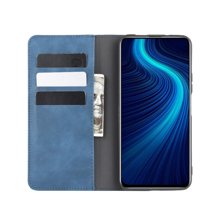 For Huawei Honor X10 5G Retro-skin Business Magnetic Suction Leather Case with Holder & Card Slots & Wallet