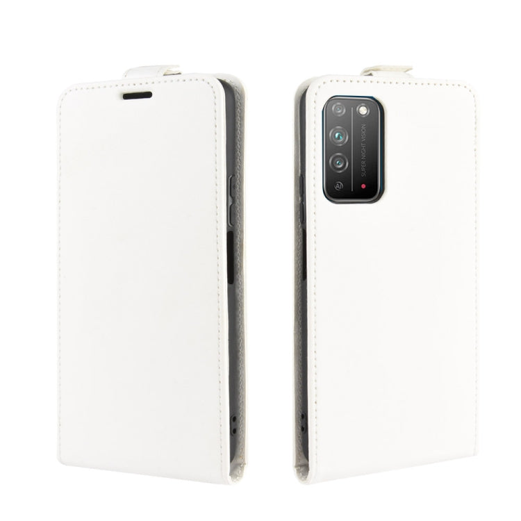 For Huawei Honor X10 5G R64 Texture Single Vertical Flip Leather Protective Case with Card Slots & Photo Frame