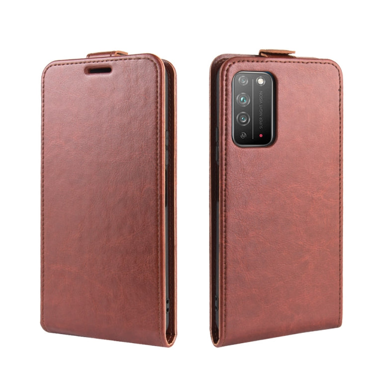 For Huawei Honor X10 5G R64 Texture Single Vertical Flip Leather Protective Case with Card Slots & Photo Frame