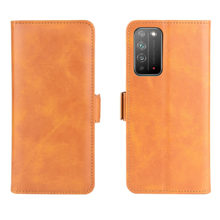 For Huawei Honor X10 5G Dual-side Magnetic Buckle Horizontal Flip Leather Case with Holder & Card Slots & Wallet