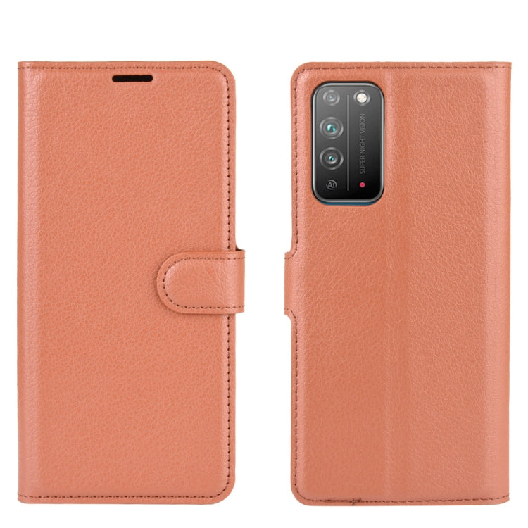 For Huawei Honor X10 5G Litchi Texture Horizontal Flip Protective Case with Holder & Card Slots & Wallet