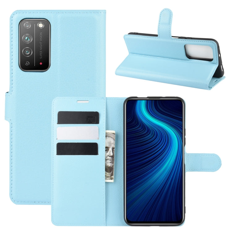 For Huawei Honor X10 5G Litchi Texture Horizontal Flip Protective Case with Holder & Card Slots & Wallet