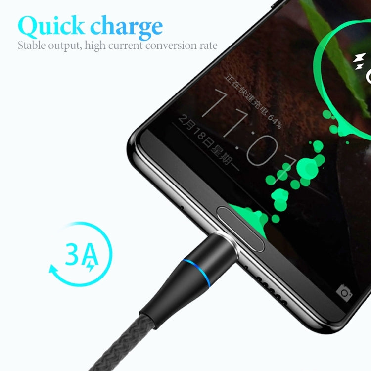 3A USB to Micro USB Fast Charging + 480Mbps Data Transmission Mobile Phone Magnetic Suction Fast Charging Data Cable, Cable Length: 1m