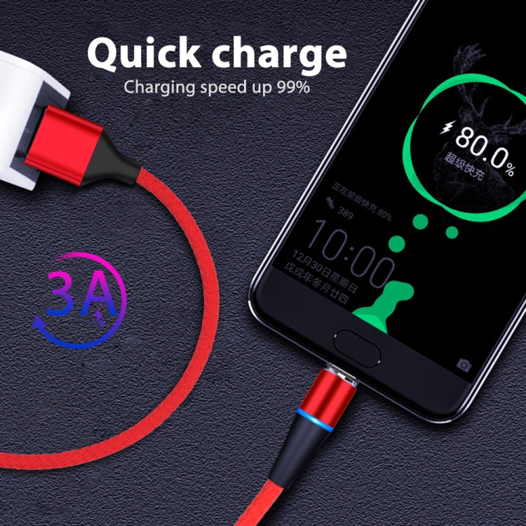3A USB to USB-C / Type-C Fast Charging + 480Mbps Data Transmission Mobile Phone Magnetic Suction Fast Charging Data Cable, Cable Length: 1m