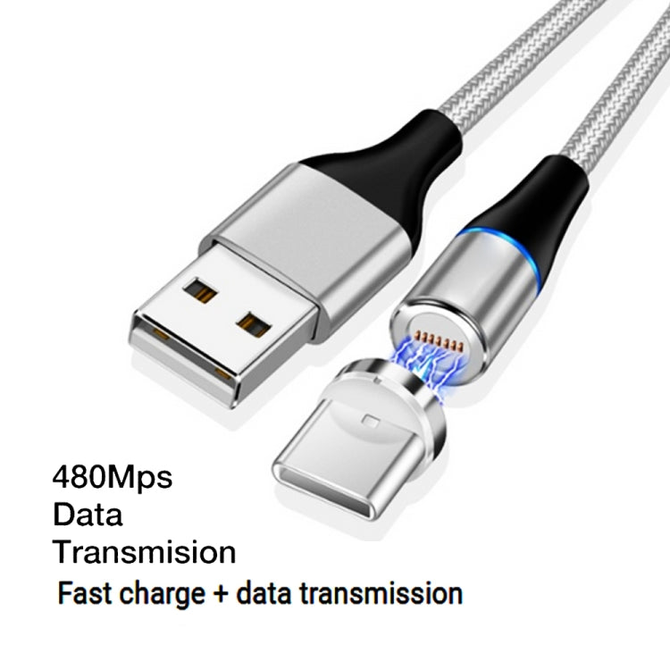 3A USB to USB-C / Type-C Fast Charging + 480Mbps Data Transmission Mobile Phone Magnetic Suction Fast Charging Data Cable, Cable Length: 1m