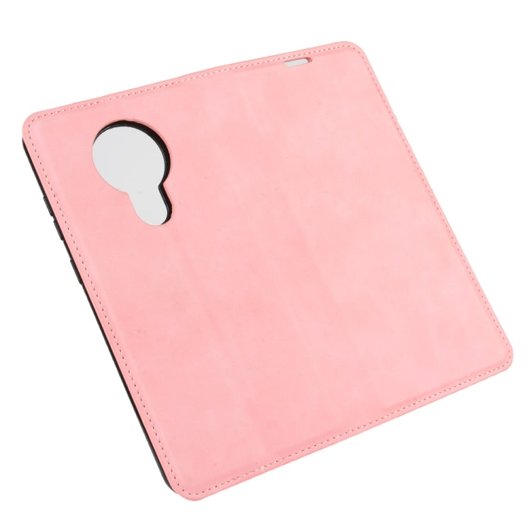 For Nokia 5.3 Retro-skin Business Magnetic Suction Leather Case with Holder & Card Slots & Wallet