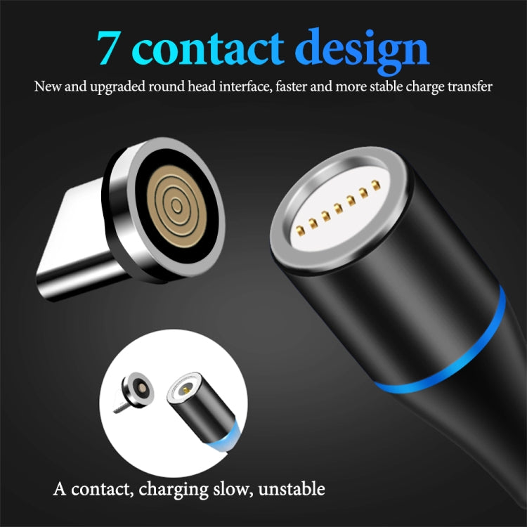 2 in 1 3A USB to Micro USB + USB-C / Type-C Fast Charging + 480Mbps Data Transmission Mobile Phone Magnetic Suction Fast Charging Data Cable, Cable Length: 1m