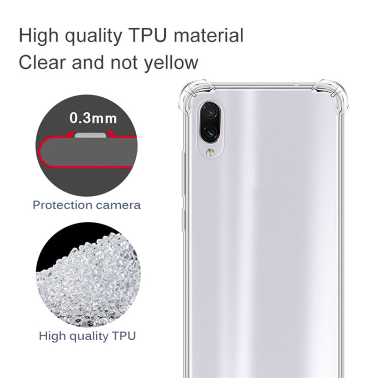 For Samsung Galaxy A01 Four-Corner Anti-Drop Ultra-Thin Transparent TPU Phone Case(Transparent)
