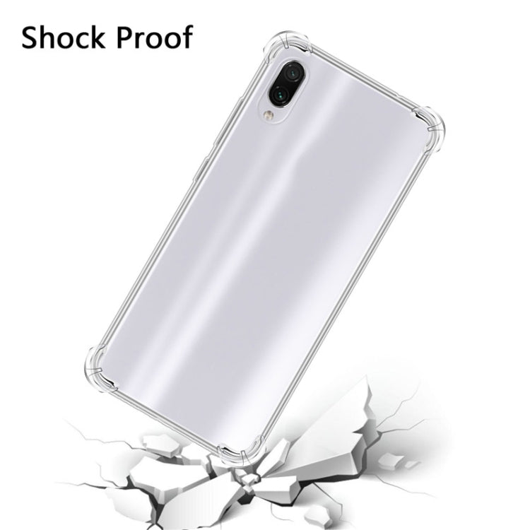 For Samsung Galaxy A01 Four-Corner Anti-Drop Ultra-Thin Transparent TPU Phone Case(Transparent)
