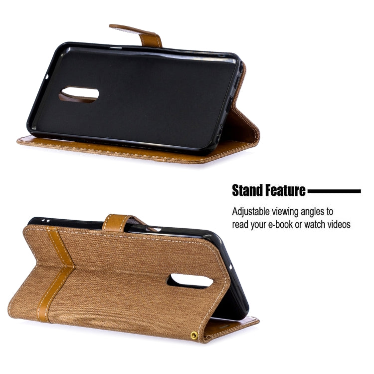 Color Matching Denim Texture Leather Case for LG Stylo 5, with Holder & Card Slots & Wallet & Lanyard