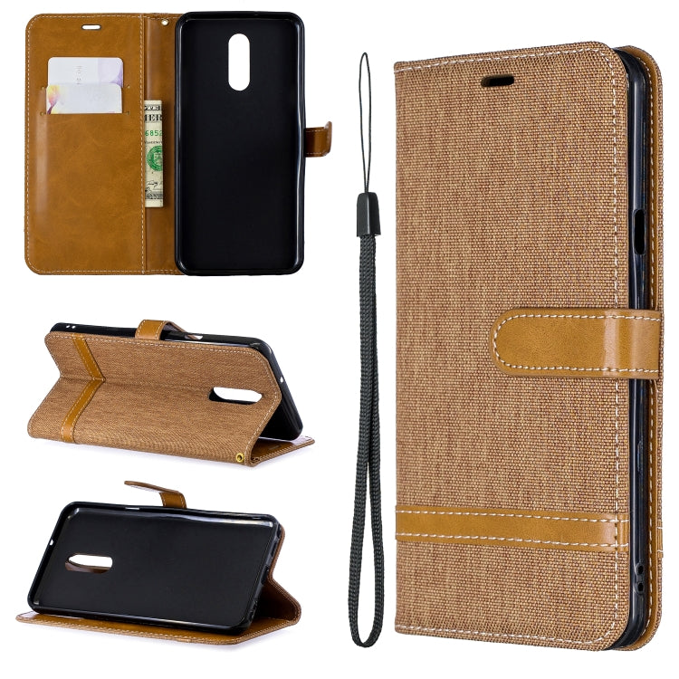 Color Matching Denim Texture Leather Case for LG Stylo 5, with Holder & Card Slots & Wallet & Lanyard