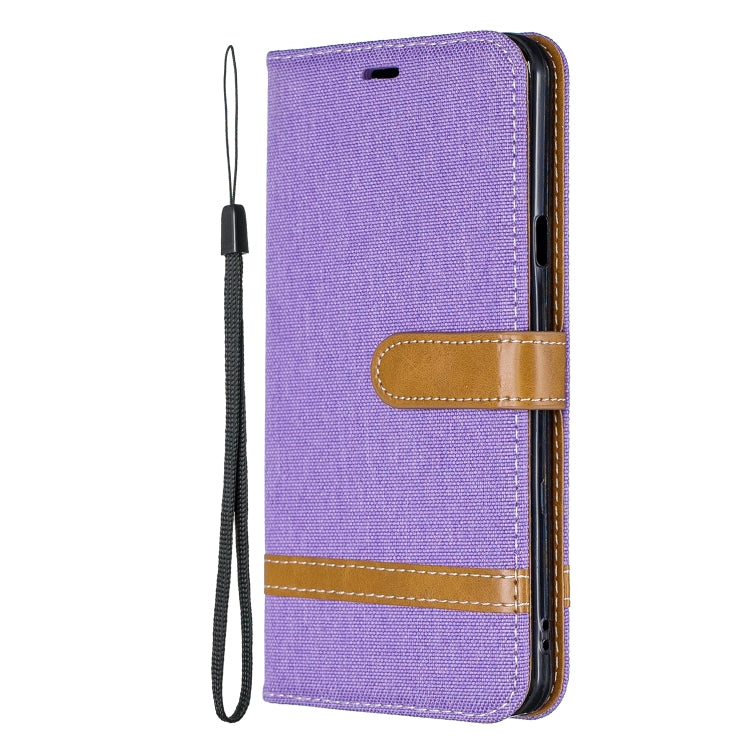 Color Matching Denim Texture Leather Case for LG Stylo 5, with Holder & Card Slots & Wallet & Lanyard