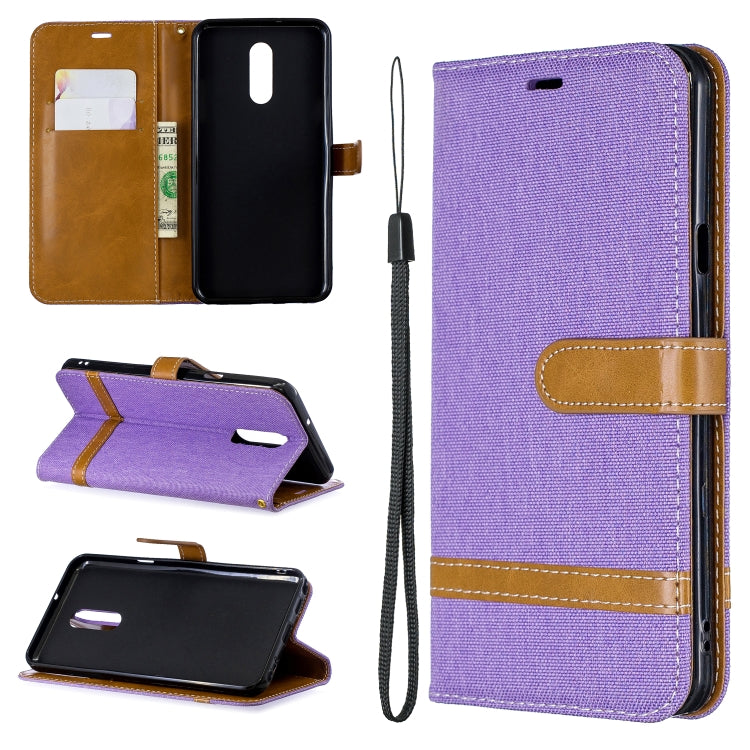 Color Matching Denim Texture Leather Case for LG Stylo 5, with Holder & Card Slots & Wallet & Lanyard
