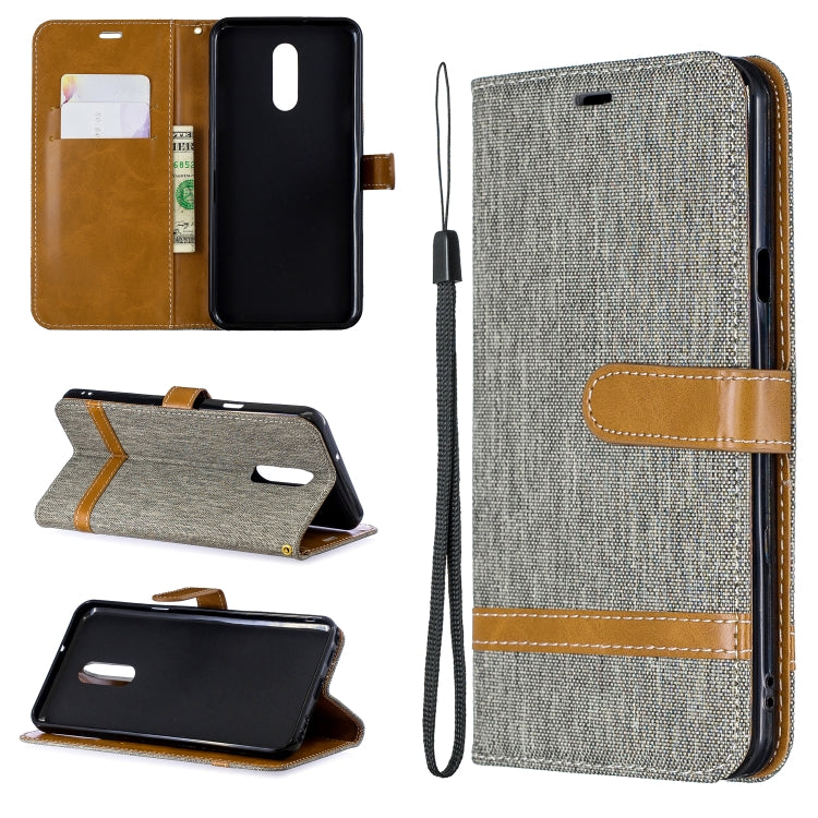 Color Matching Denim Texture Leather Case for LG Stylo 5, with Holder & Card Slots & Wallet & Lanyard