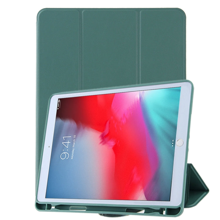 For iPad 9.7(2018) / (2017) / Air 2 / Air Honeycomb Ventilation Foldable Deformation Horizontal Flip PU Leather Case with 3-Folding Holder & Pen Slot  & Smart Sleep / Wake-up