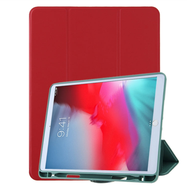 For iPad 9.7(2018) / (2017) / Air 2 / Air Honeycomb Ventilation Foldable Deformation Horizontal Flip PU Leather Case with 3-Folding Holder & Pen Slot  & Smart Sleep / Wake-up