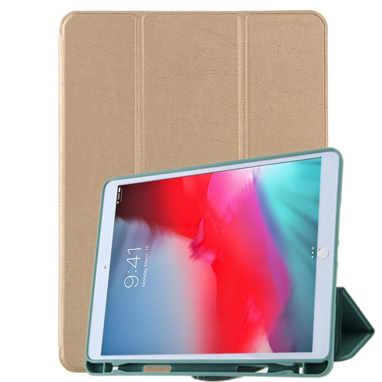 For iPad 9.7(2018) / (2017) / Air 2 / Air Honeycomb Ventilation Foldable Deformation Horizontal Flip PU Leather Case with 3-Folding Holder & Pen Slot  & Smart Sleep / Wake-up
