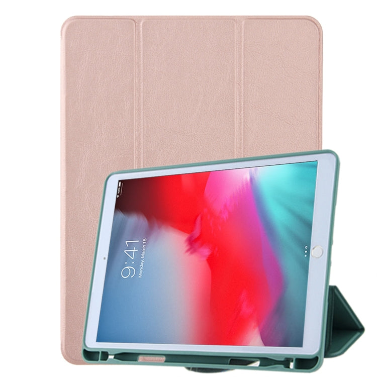 For iPad 9.7(2018) / (2017) / Air 2 / Air Honeycomb Ventilation Foldable Deformation Horizontal Flip PU Leather Case with 3-Folding Holder & Pen Slot  & Smart Sleep / Wake-up