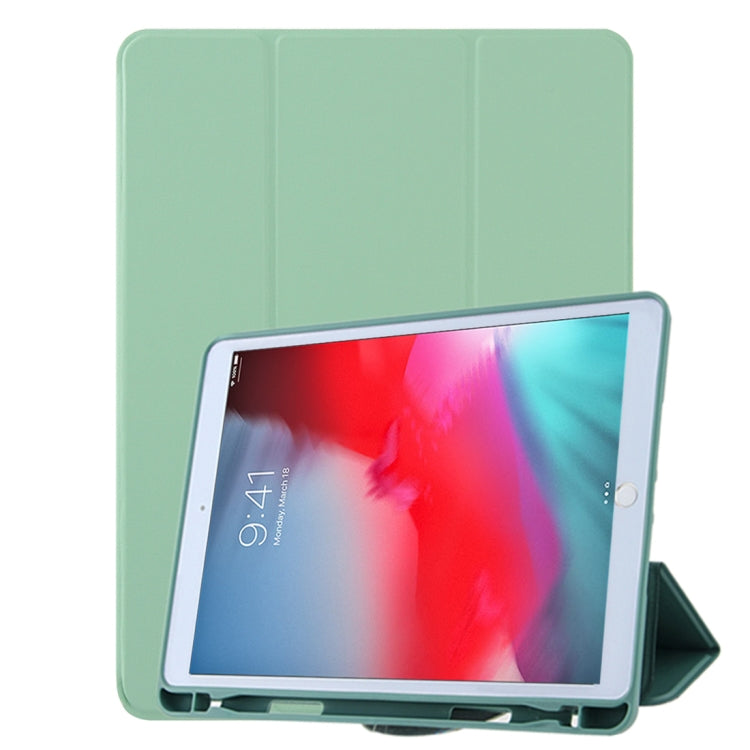 For iPad 9.7(2018) / (2017) / Air 2 / Air Honeycomb Ventilation Foldable Deformation Horizontal Flip PU Leather Case with 3-Folding Holder & Pen Slot  & Smart Sleep / Wake-up