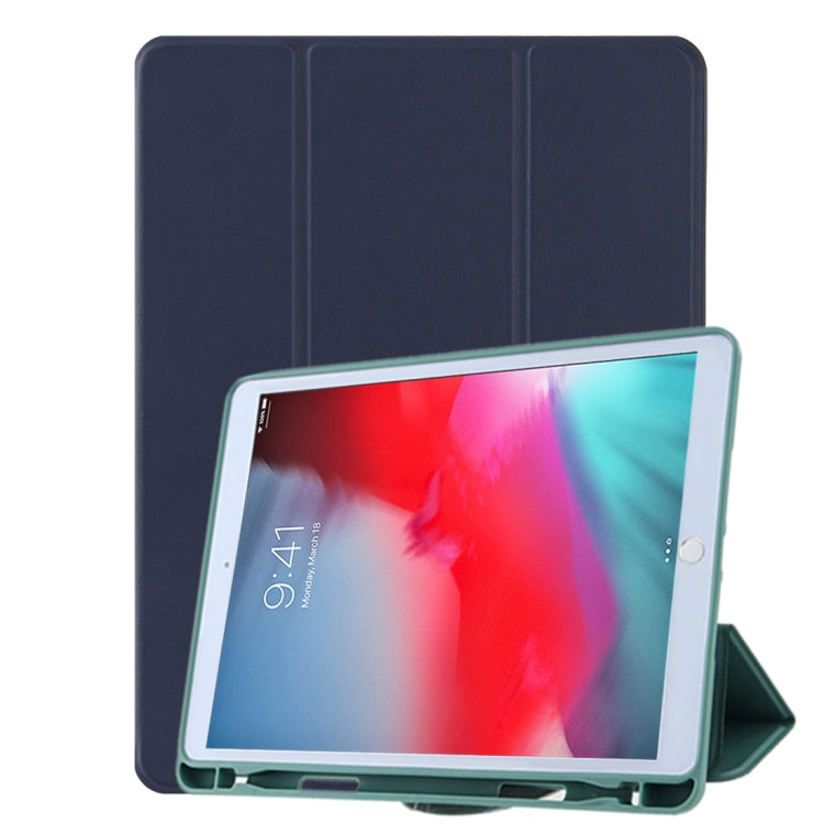 For iPad 9.7(2018) / (2017) / Air 2 / Air Honeycomb Ventilation Foldable Deformation Horizontal Flip PU Leather Case with 3-Folding Holder & Pen Slot  & Smart Sleep / Wake-up