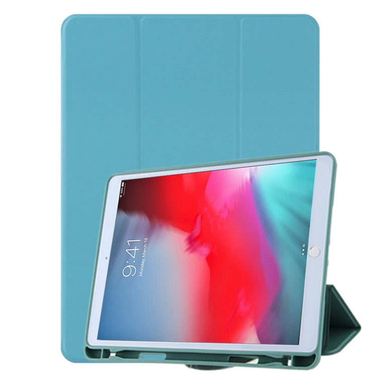For iPad 9.7(2018) / (2017) / Air 2 / Air Honeycomb Ventilation Foldable Deformation Horizontal Flip PU Leather Case with 3-Folding Holder & Pen Slot  & Smart Sleep / Wake-up