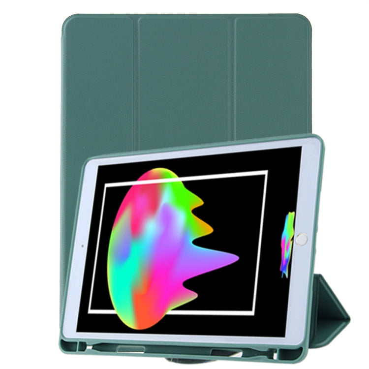 For iPad 10.2 Honeycomb Ventilation Foldable Deformation Horizontal Flip PU Leather Case with 3-Folding Holder & Pen Slot & Smart Sleep / Wake-up