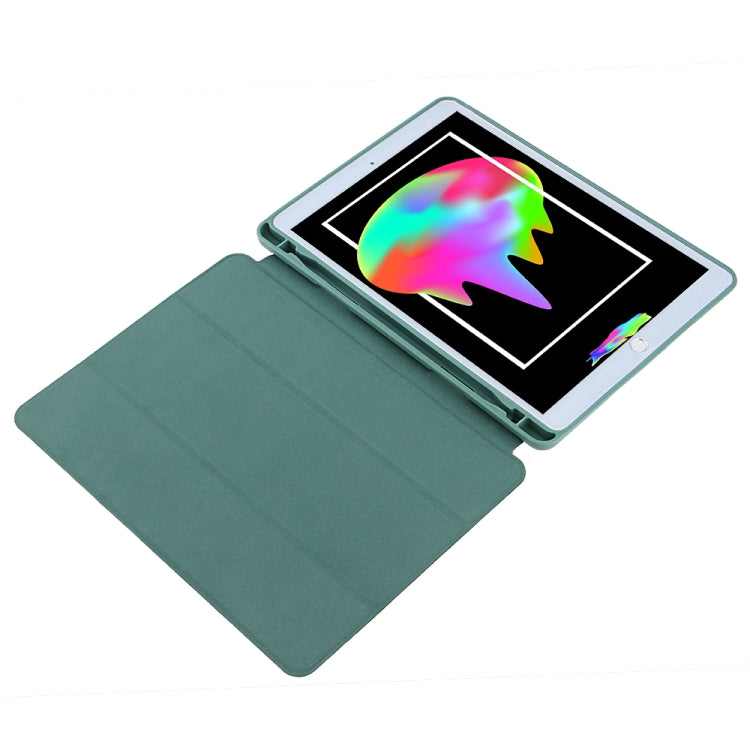 For iPad 10.2 Honeycomb Ventilation Foldable Deformation Horizontal Flip PU Leather Case with 3-Folding Holder & Pen Slot & Smart Sleep / Wake-up