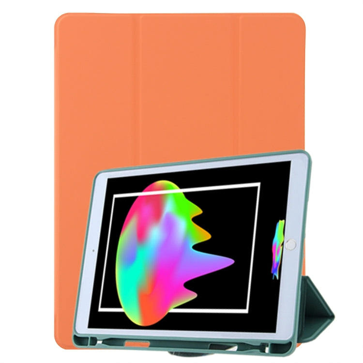 For iPad 10.2 Honeycomb Ventilation Foldable Deformation Horizontal Flip PU Leather Case with 3-Folding Holder & Pen Slot & Smart Sleep / Wake-up