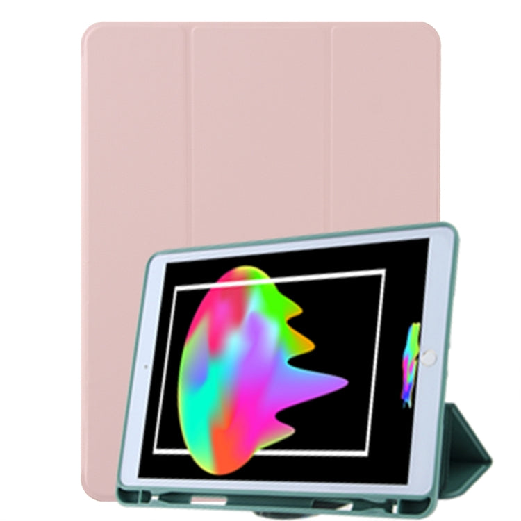 For iPad 10.2 Honeycomb Ventilation Foldable Deformation Horizontal Flip PU Leather Case with 3-Folding Holder & Pen Slot & Smart Sleep / Wake-up
