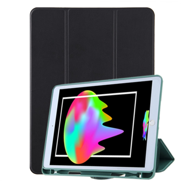 For iPad 10.2 Honeycomb Ventilation Foldable Deformation Horizontal Flip PU Leather Case with 3-Folding Holder & Pen Slot & Smart Sleep / Wake-up