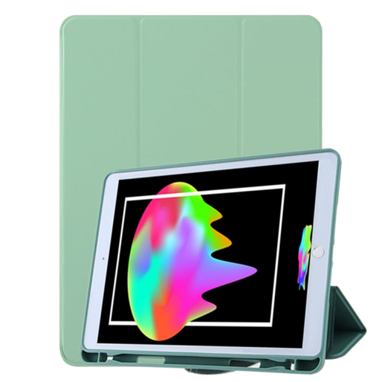 For iPad 10.2 Honeycomb Ventilation Foldable Deformation Horizontal Flip PU Leather Case with 3-Folding Holder & Pen Slot & Smart Sleep / Wake-up