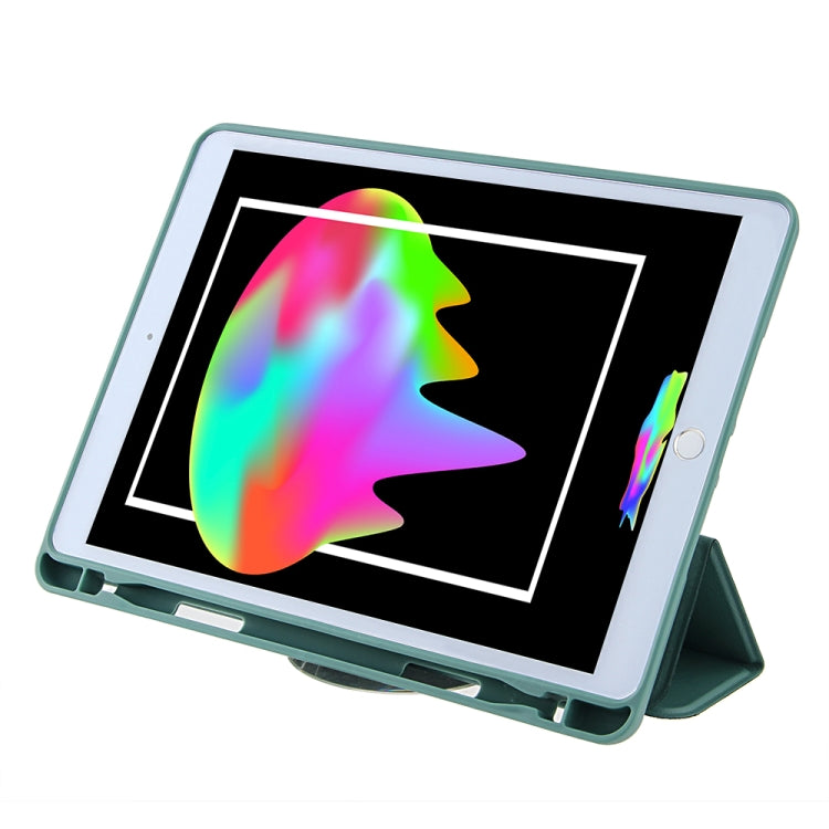 For iPad 10.2 Honeycomb Ventilation Foldable Deformation Horizontal Flip PU Leather Case with 3-Folding Holder & Pen Slot & Smart Sleep / Wake-up