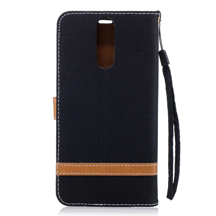 Color Matching Denim Texture Leather Case for Huawei Mate 10 Lite, with Holder & Card Slots & Wallet & Lanyard