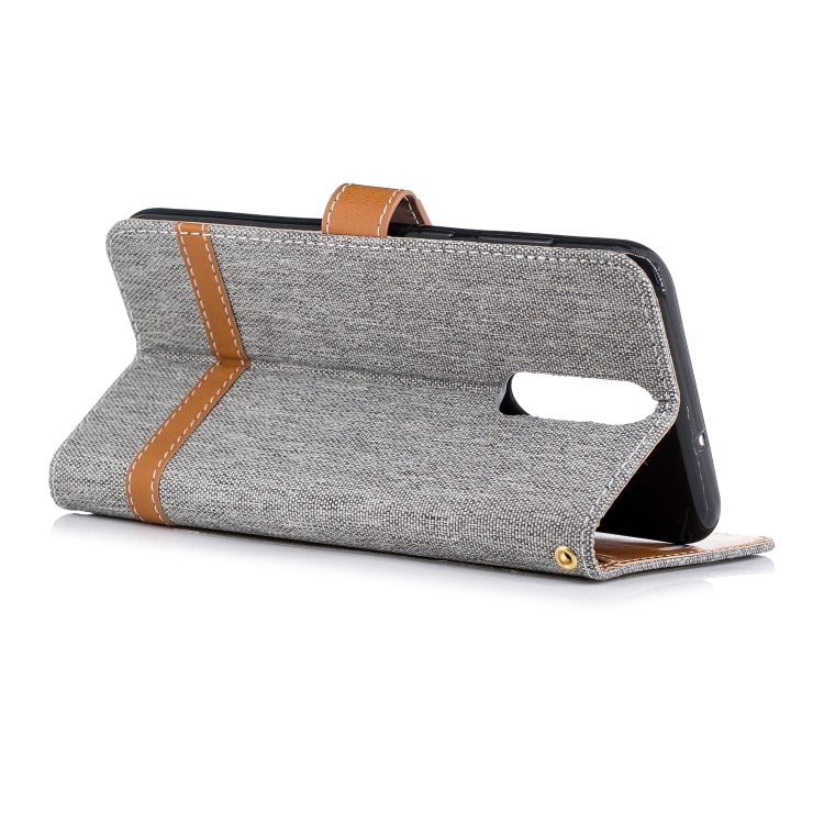 Color Matching Denim Texture Leather Case for Huawei Mate 10 Lite, with Holder & Card Slots & Wallet & Lanyard